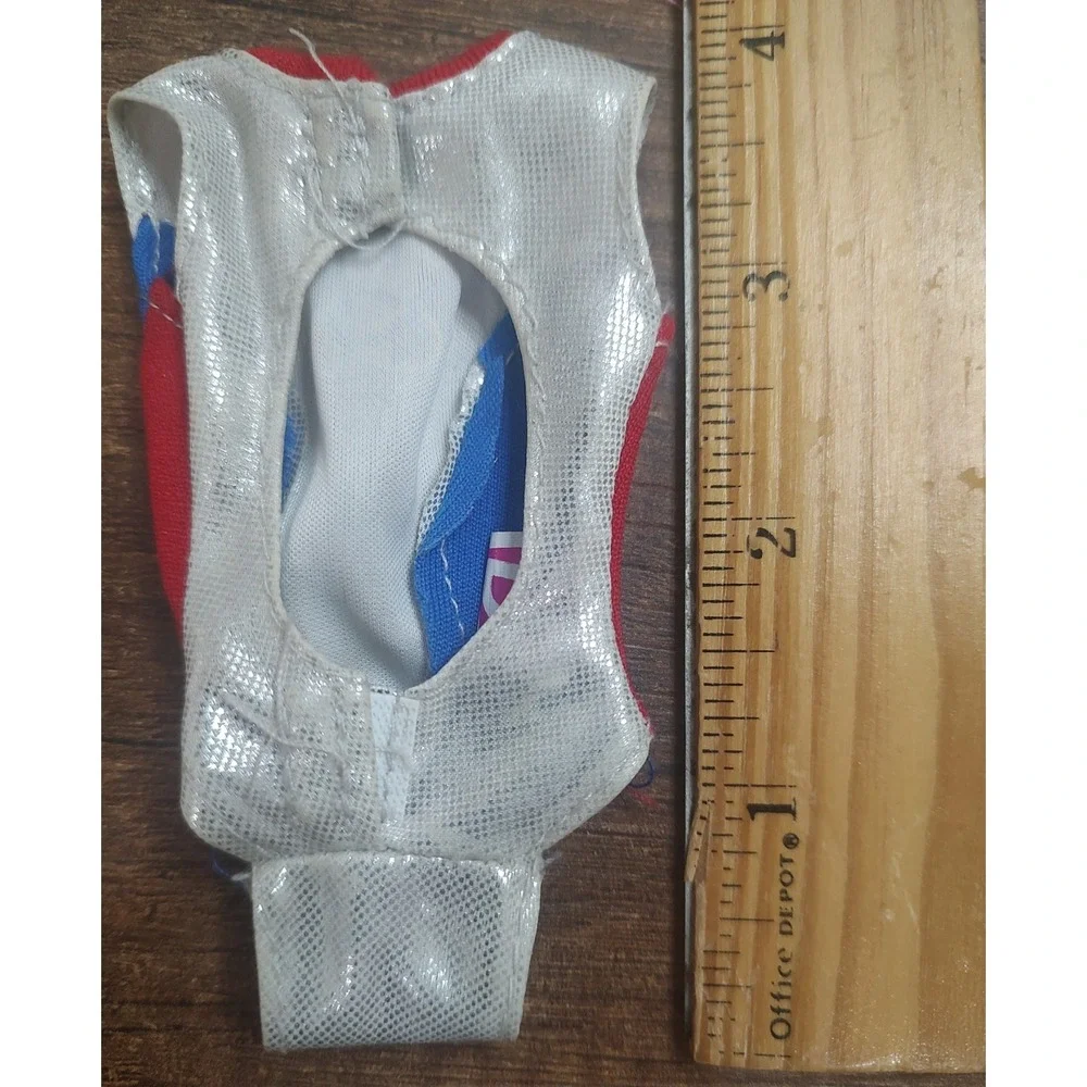 Barbie Doll Swimsuit USA Olympics One Piece Silver Red Blue Shimmery Z32